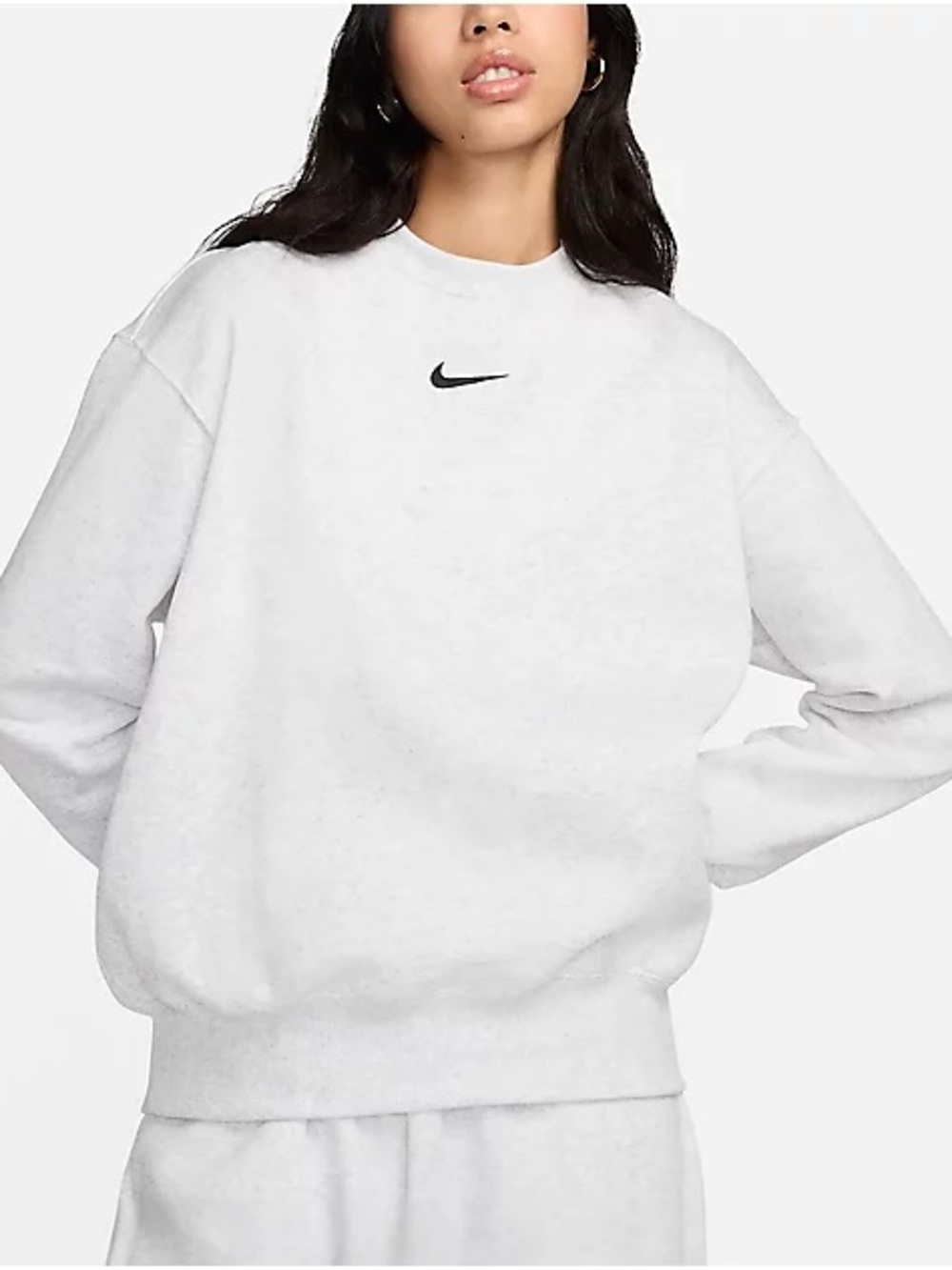 Nike Sportswear Phoenix Fleece Oversized Crew Sweatshirt Birch Heather M